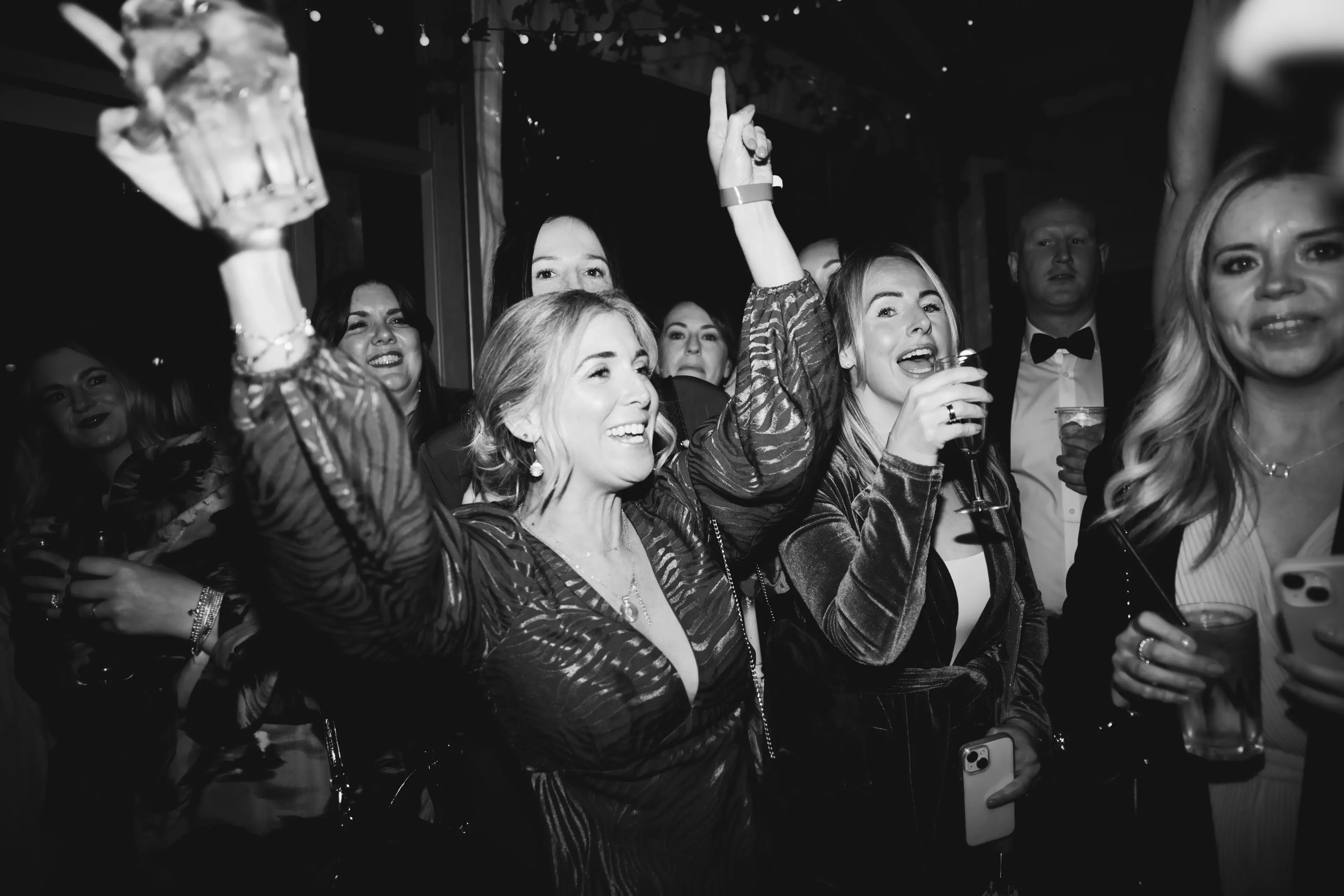 Guests enjoying a wedding reception at the People's Park Tavern, London
