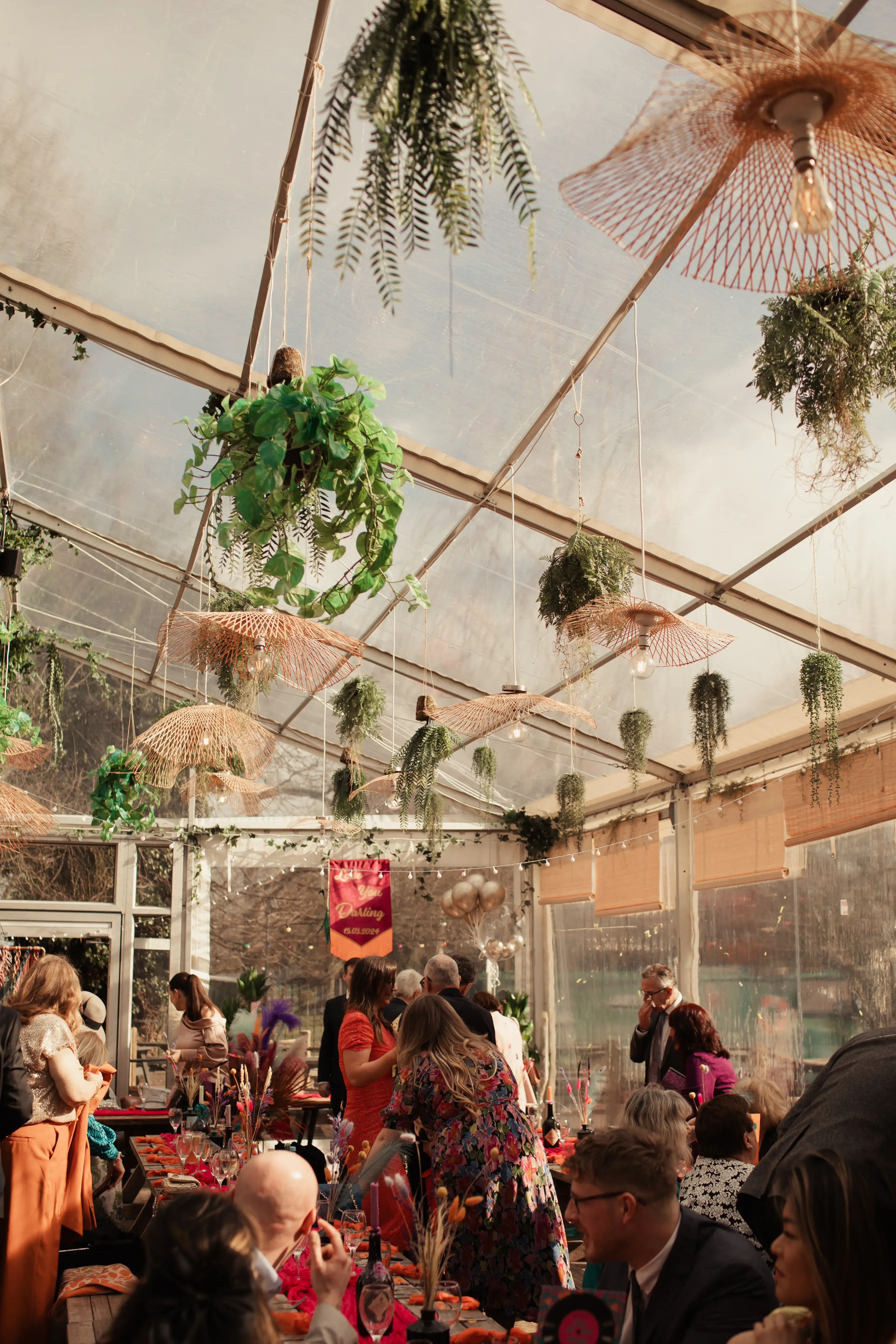 Guests mingling during a London pub wedding reception at the People's Park Tavern